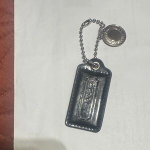 Coach Metallic Silver Keychain